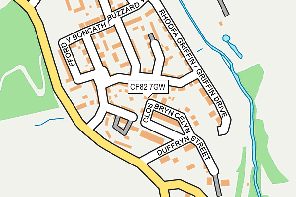 CF82 7GW map - OS OpenMap – Local (Ordnance Survey)