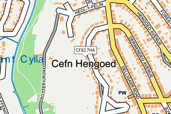 CF82 7HA map - OS OpenMap – Local (Ordnance Survey)
