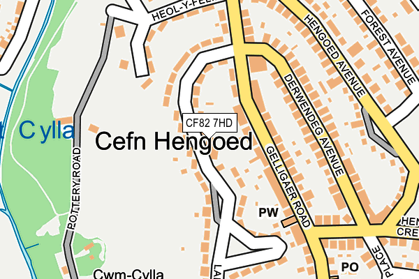 CF82 7HD map - OS OpenMap – Local (Ordnance Survey)