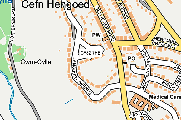 CF82 7HE map - OS OpenMap – Local (Ordnance Survey)