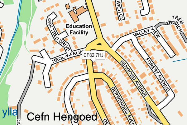 CF82 7HJ map - OS OpenMap – Local (Ordnance Survey)