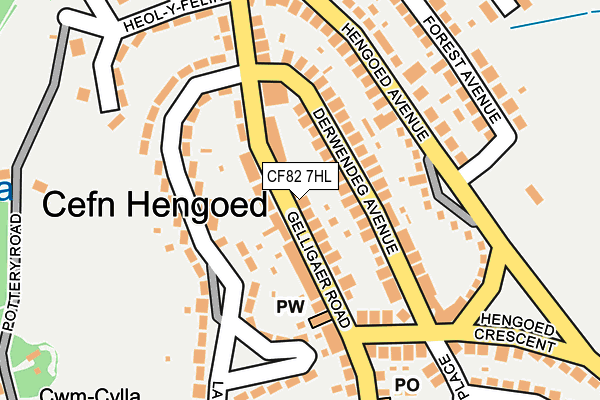 CF82 7HL map - OS OpenMap – Local (Ordnance Survey)