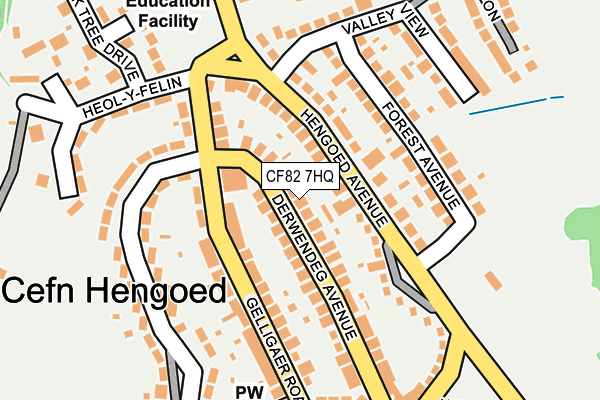 CF82 7HQ map - OS OpenMap – Local (Ordnance Survey)