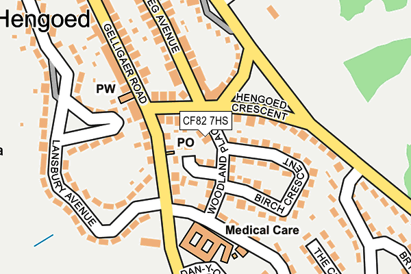 CF82 7HS map - OS OpenMap – Local (Ordnance Survey)