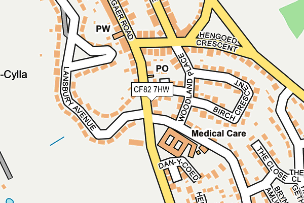 CF82 7HW map - OS OpenMap – Local (Ordnance Survey)