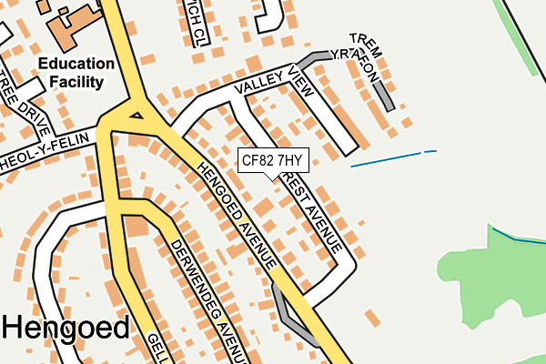 CF82 7HY map - OS OpenMap – Local (Ordnance Survey)