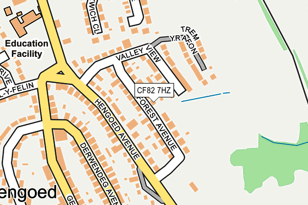 CF82 7HZ map - OS OpenMap – Local (Ordnance Survey)