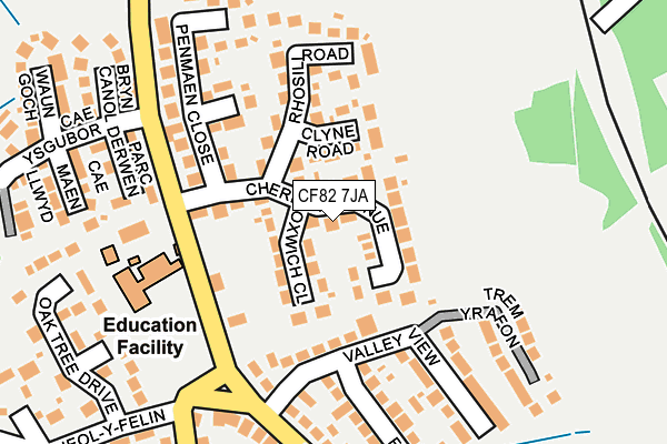 CF82 7JA map - OS OpenMap – Local (Ordnance Survey)