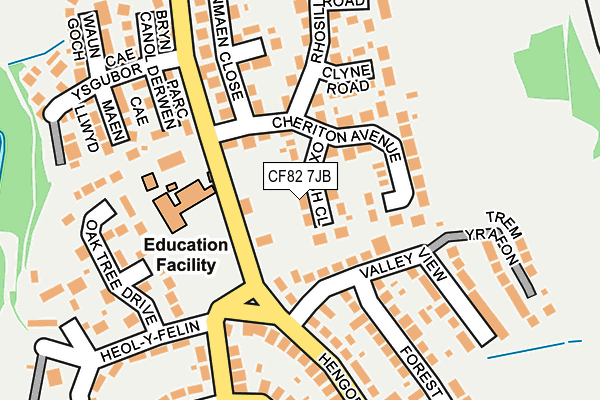 CF82 7JB map - OS OpenMap – Local (Ordnance Survey)