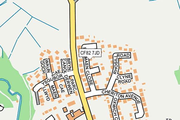 CF82 7JD map - OS OpenMap – Local (Ordnance Survey)