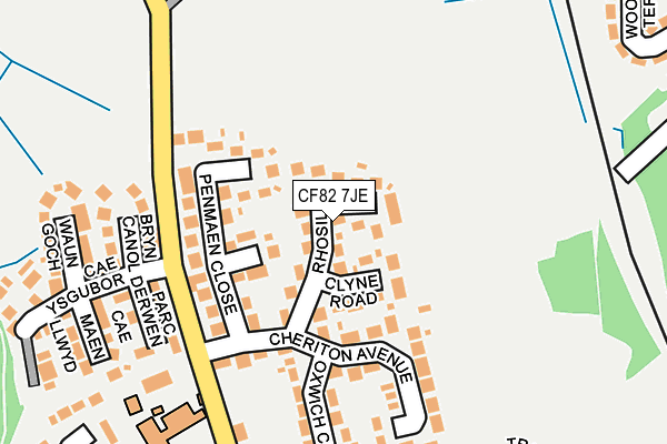 CF82 7JE map - OS OpenMap – Local (Ordnance Survey)