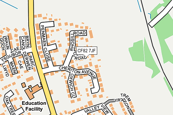 CF82 7JF map - OS OpenMap – Local (Ordnance Survey)