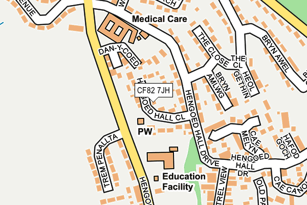 CF82 7JH map - OS OpenMap – Local (Ordnance Survey)