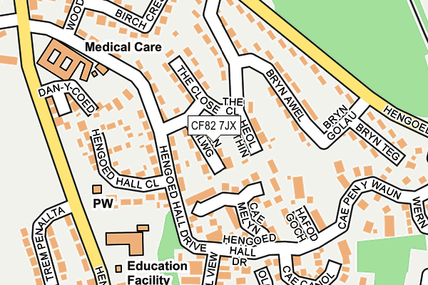 CF82 7JX map - OS OpenMap – Local (Ordnance Survey)
