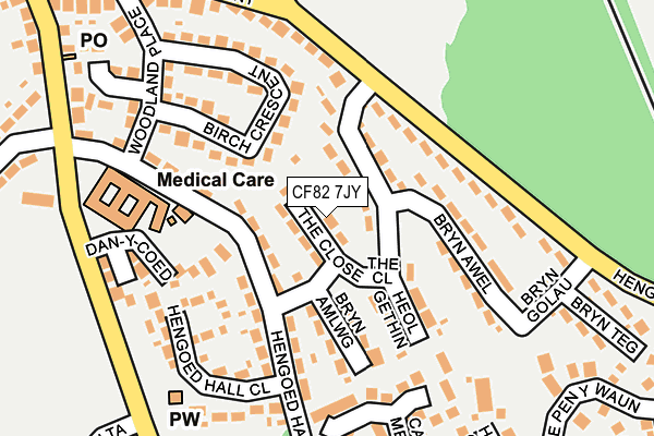 CF82 7JY map - OS OpenMap – Local (Ordnance Survey)