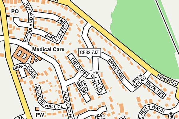 CF82 7JZ map - OS OpenMap – Local (Ordnance Survey)