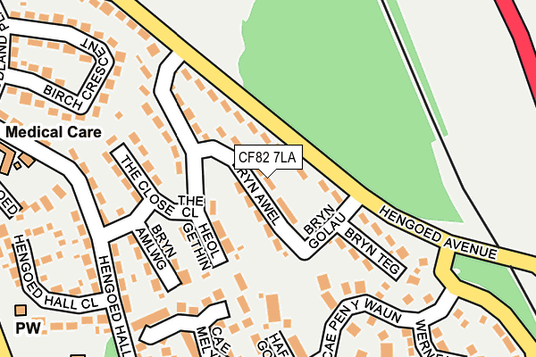 CF82 7LA map - OS OpenMap – Local (Ordnance Survey)