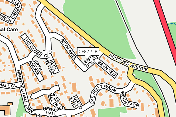 CF82 7LB map - OS OpenMap – Local (Ordnance Survey)