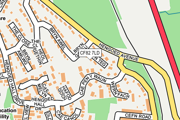 CF82 7LD map - OS OpenMap – Local (Ordnance Survey)