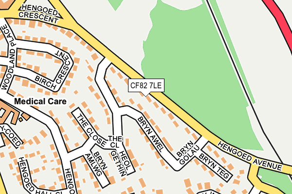 CF82 7LE map - OS OpenMap – Local (Ordnance Survey)