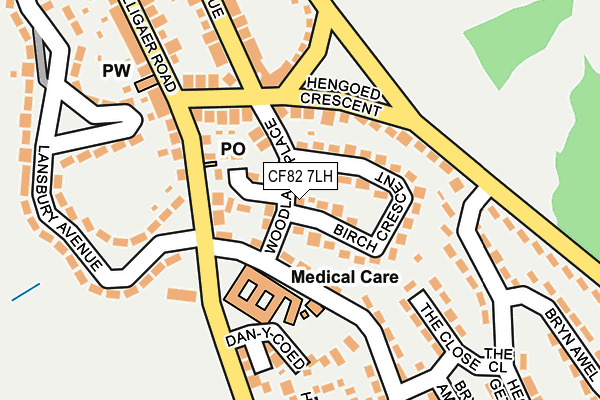 CF82 7LH map - OS OpenMap – Local (Ordnance Survey)