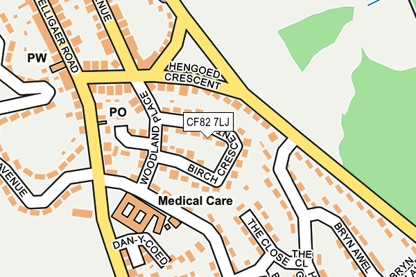CF82 7LJ map - OS OpenMap – Local (Ordnance Survey)