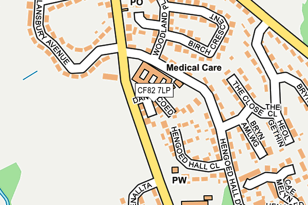 CF82 7LP map - OS OpenMap – Local (Ordnance Survey)