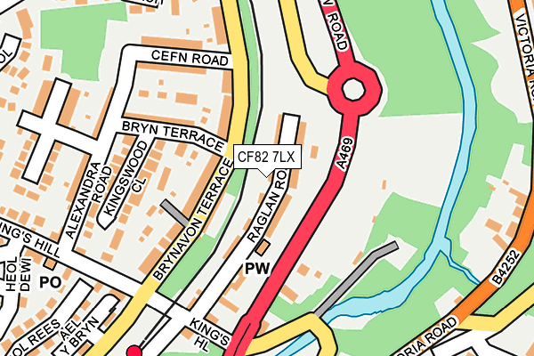 CF82 7LX map - OS OpenMap – Local (Ordnance Survey)