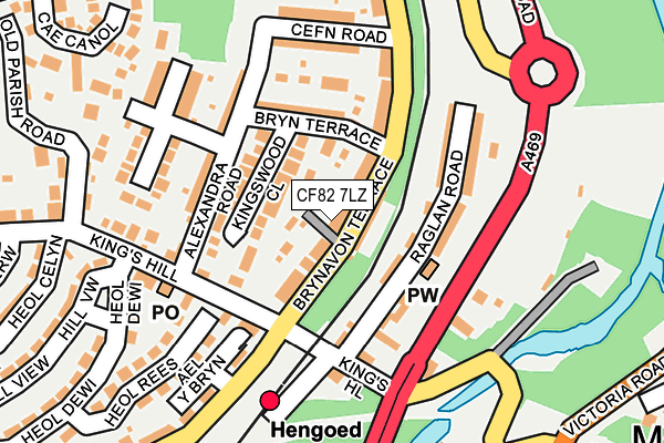 CF82 7LZ map - OS OpenMap – Local (Ordnance Survey)