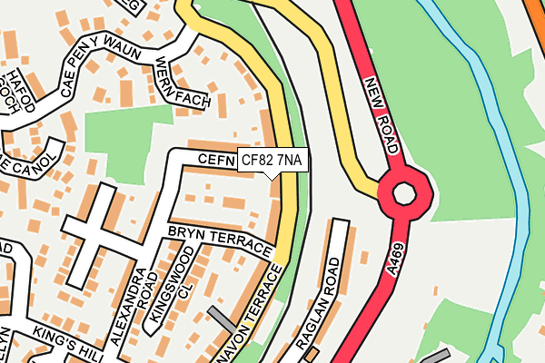 CF82 7NA map - OS OpenMap – Local (Ordnance Survey)