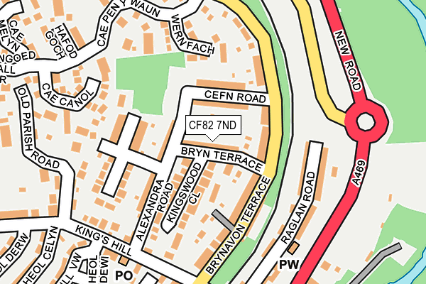 CF82 7ND map - OS OpenMap – Local (Ordnance Survey)