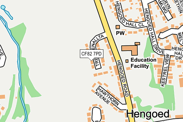 CF82 7PD map - OS OpenMap – Local (Ordnance Survey)