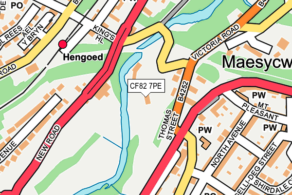 CF82 7PE map - OS OpenMap – Local (Ordnance Survey)