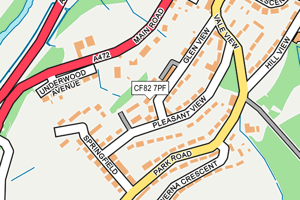 CF82 7PF map - OS OpenMap – Local (Ordnance Survey)