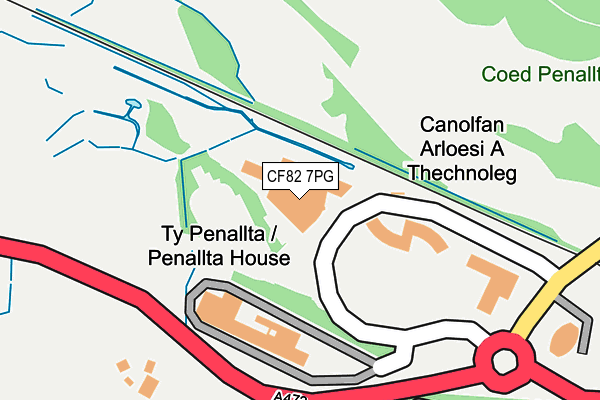 CF82 7PG map - OS OpenMap – Local (Ordnance Survey)