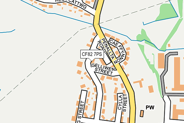 CF82 7PS map - OS OpenMap – Local (Ordnance Survey)