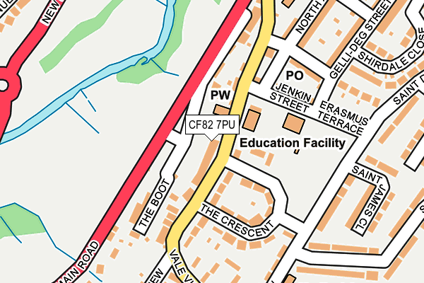 CF82 7PU map - OS OpenMap – Local (Ordnance Survey)