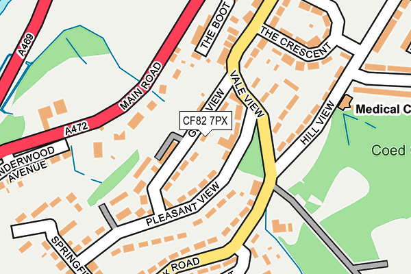 CF82 7PX map - OS OpenMap – Local (Ordnance Survey)