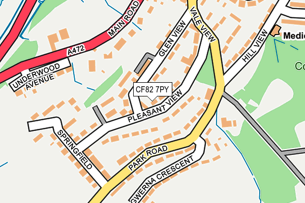 CF82 7PY map - OS OpenMap – Local (Ordnance Survey)