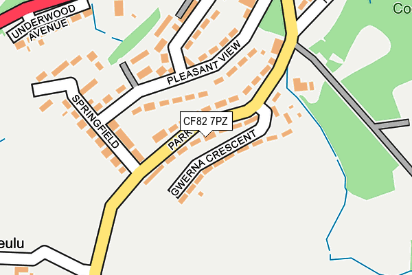 CF82 7PZ map - OS OpenMap – Local (Ordnance Survey)