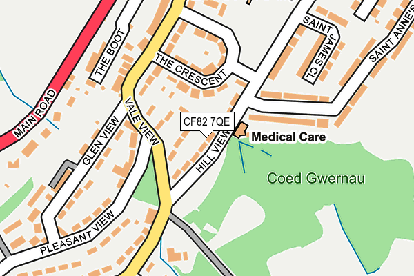 CF82 7QE map - OS OpenMap – Local (Ordnance Survey)