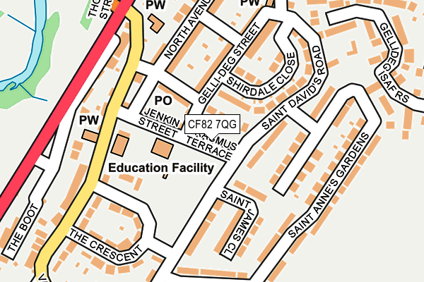 CF82 7QG map - OS OpenMap – Local (Ordnance Survey)