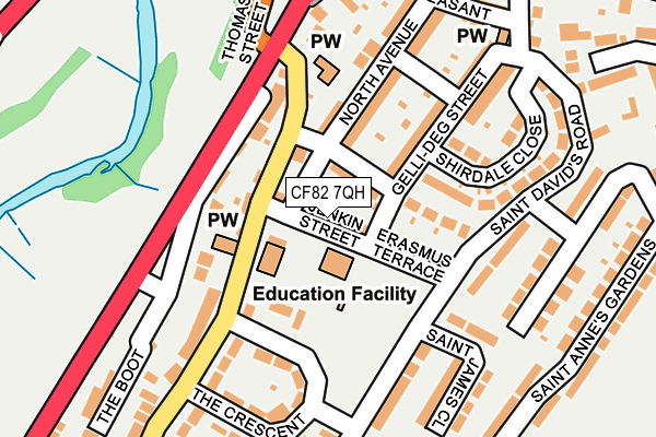 CF82 7QH map - OS OpenMap – Local (Ordnance Survey)