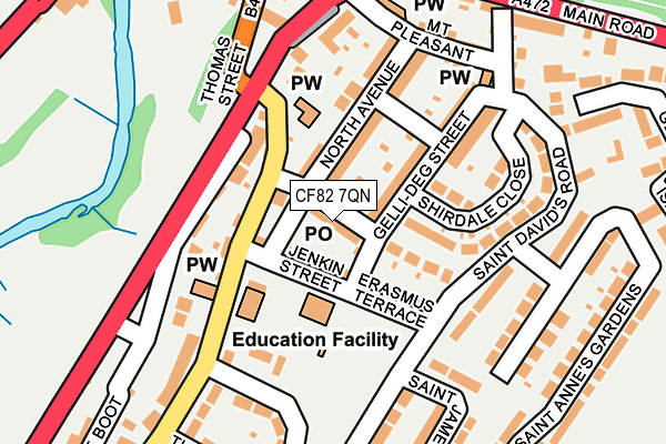 CF82 7QN map - OS OpenMap – Local (Ordnance Survey)