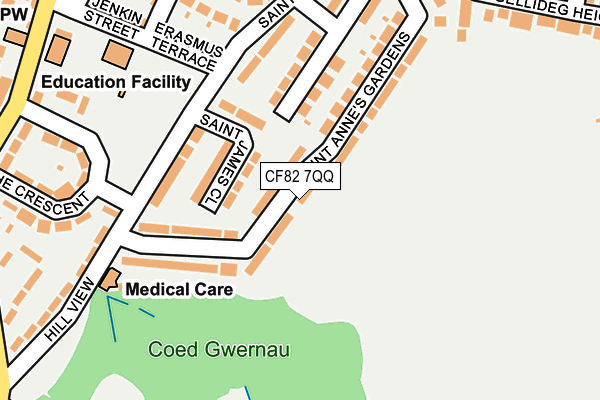 CF82 7QQ map - OS OpenMap – Local (Ordnance Survey)