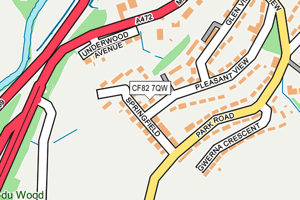 CF82 7QW map - OS OpenMap – Local (Ordnance Survey)