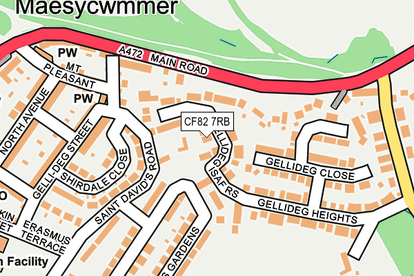 CF82 7RB map - OS OpenMap – Local (Ordnance Survey)