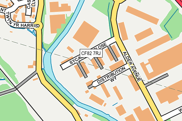 CF82 7RJ map - OS OpenMap – Local (Ordnance Survey)