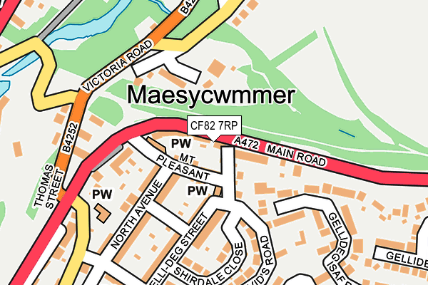 CF82 7RP map - OS OpenMap – Local (Ordnance Survey)