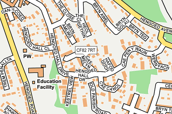 CF82 7RT map - OS OpenMap – Local (Ordnance Survey)